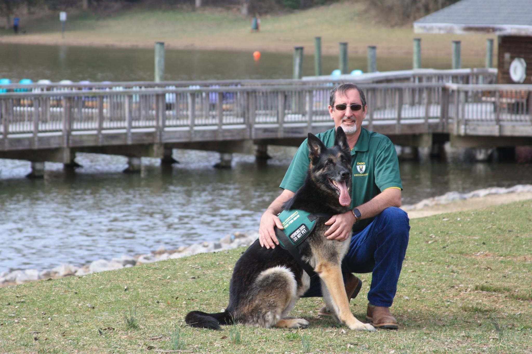 Dog trainer expert with his dog in Vienna, VA